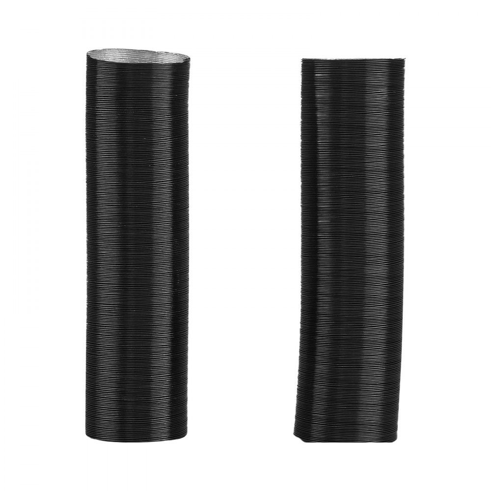 Dieselverwarmerpijp heteluchtuitlaatventilatieset met Y-vormige connector en luchtkanaalklemmen, hulpverwarmer luchtkanaalventilatieset voor 5kW 8kW dieselverwarmers, zwart