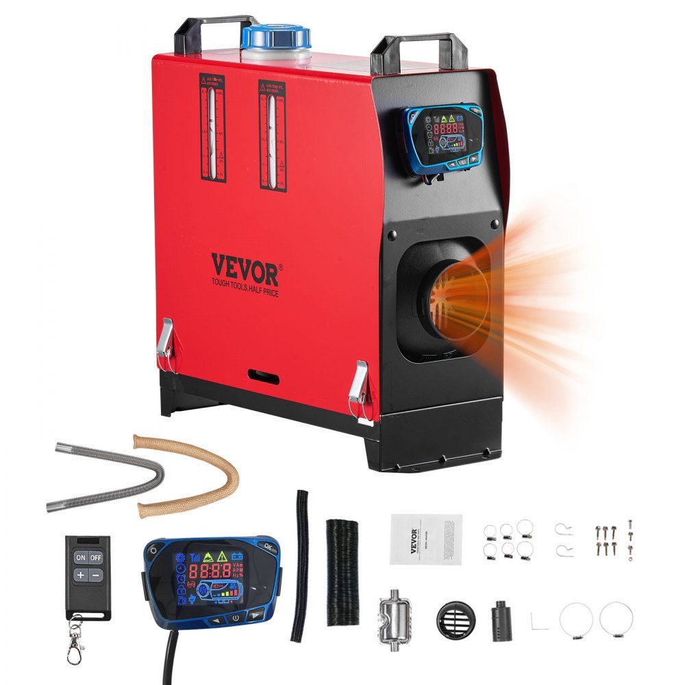 Diesel Heater 5-8kW 12/24V 5-8kW with LCD and Remote Control Diesel Air Heater Auxiliary Heater for RV, Camping, Truck, Boat - Quiet Operation