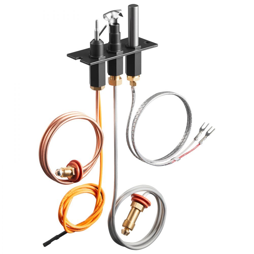 Erdgas-Zündbrenner-Baugruppe, OE 485-510A, 4021-736, 2103-010 Kamin-Gas-Zündflammen-Set, Erdgas-Zündungsersatz, kompatibel mit Quadra-Fire, Heat & Glo, Heatilator-Modellen, schwarz