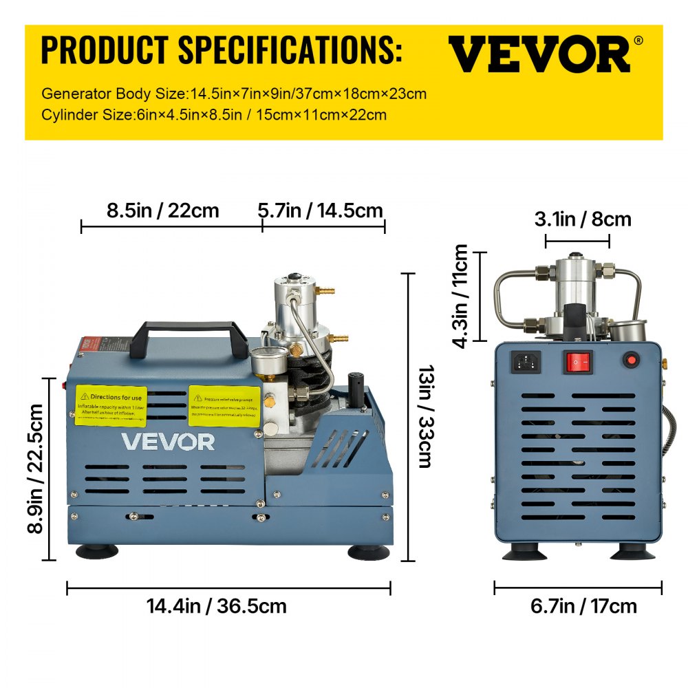 Hochdruckkompressor, 4500 PSI/30 MPA/300 BAR Hochdruck-Luftkompressor, 1800 W 220 V manueller Stopp-Luftpistolenkompressor, geeignet für Paintball-Luftgewehr, PCP-Gewehr, Luftpistole, Tauchflasche Hochdruckkompressor, 4500 PSI/30 MPA/300 BAR Hochdruck-Luftkompressor, 1800 W 220 V manueller Stopp-Luftpistolenkompressor, geeignet für Paintball-Luftgewehr, PCP-Gewehr, Luftpistole, Tauchflasche