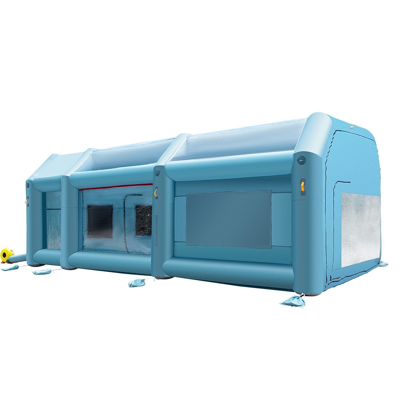 Complete set mobiele schilders, opblaasbare autolakcabine, spuitcabine 8 x 4 x 3 m