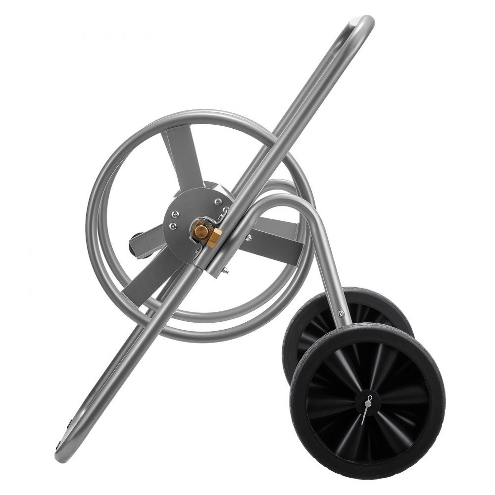 Chariot à tuyau, 6096/9144 cm, chariot à tuyau d'arrosage avec deux roues en PU, poignée et panier en maille robuste, enrouleur de tuyau, enrouleur de tuyau mobile pour l'irrigation du jardin, lavage de voiture, 530 x 650 x 740 mm