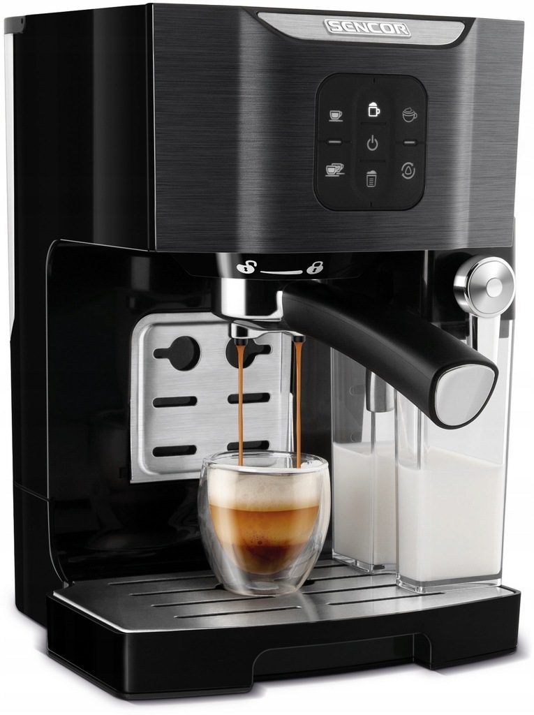 Express SENCOR 1450W pressure coffee machine espresso machine with milk container