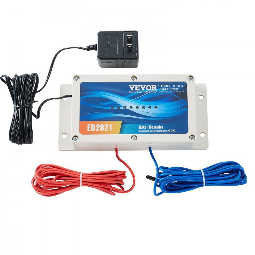 Electronic water descaling system, salt-free whole house descaler, water softener to reduce limescale, for all types of plumbing pipes