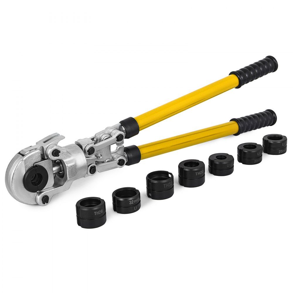 Presszange U16, U20, U25, U32, TH16, TH20, TH26, TH32 mm, Crimpzange, Presszange 6 T Druckkraft, Rohrpresszange mit 360° drehbarem Kopf und ergonomischem Griff, Rohrpresszange, tragbar Ø16-32 m