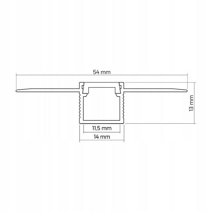 Premium Trockenbau 2M LED-Profil mit Abdeckung Unterputzleiste Rigips Gipskarton Aluminium