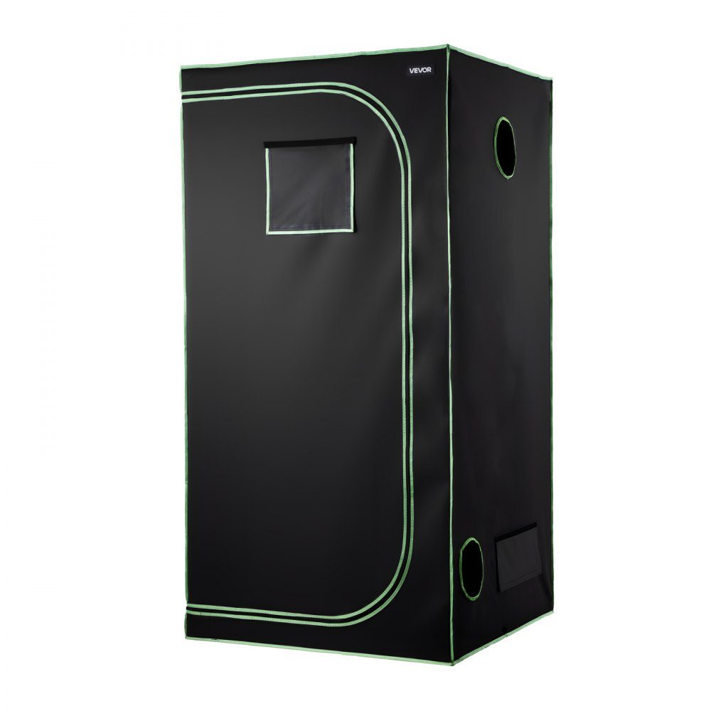 Grow Tent 100x100x200cm Grow Box 600D High Reflective Mylar Indoor Plant Tent with Observation Window, Floor Tray and Zipper, Greenhouse Grow Tents for Fruits, Flowers and Vegetables