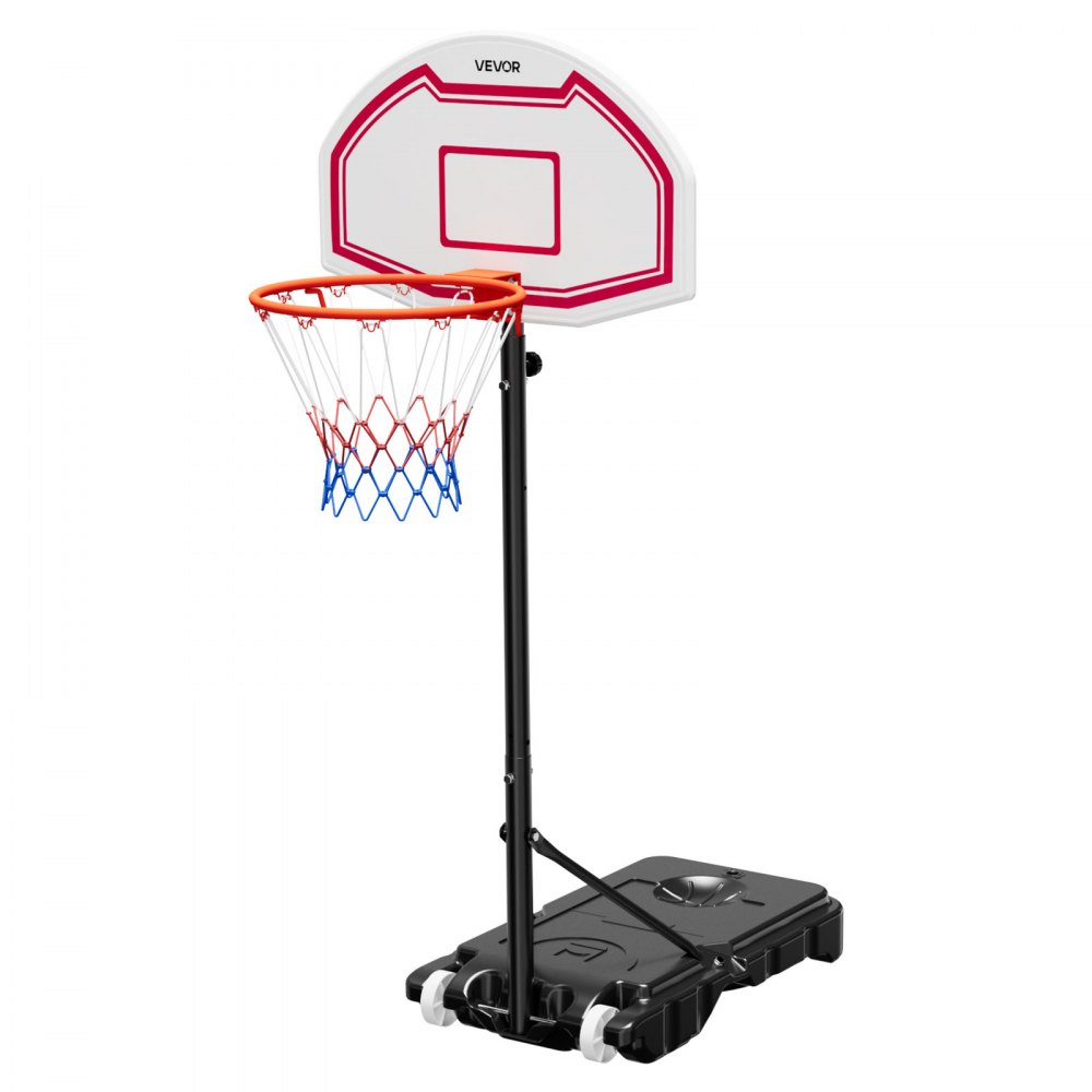Portable Basketball Stand, 1.6 to 2.1 m Height Adjustable Basketball Hoop, Adjustable Basketball System with Nylon Net & Wheels, Portable Backboard Set for Patio Pool Edge Portable Basketball Stand, 1.6 to 2.1 m Height Adjustable Basketball Hoop, Adjustable Basketball System with Nylon Net & Wheels, Portable Backboard Set for Patio Pool Edge