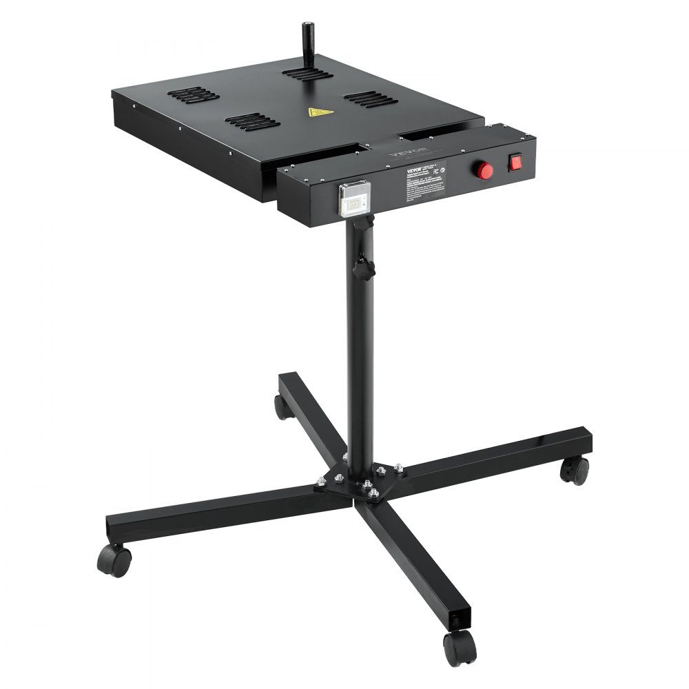 Flash Dryer 470x635mm Quick Dryer for Screen Printing Temperature Control 0-400°C Heavy Duty Screen Printing Dryer with Height Adjustable Stand 360° Rotation T-Shirt Curing Machine