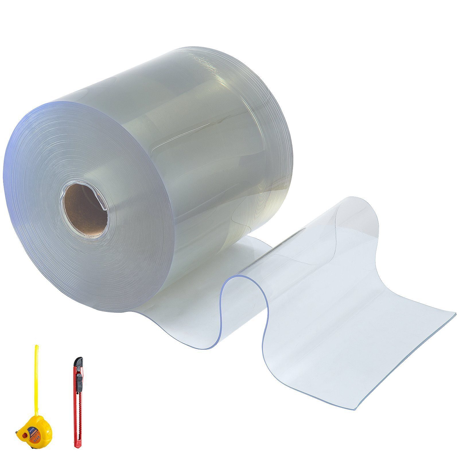 PVC Transparent Plain Strip Curtain for Supermarket Industrial 300mm Width x 3mm Thickness x 25m Length