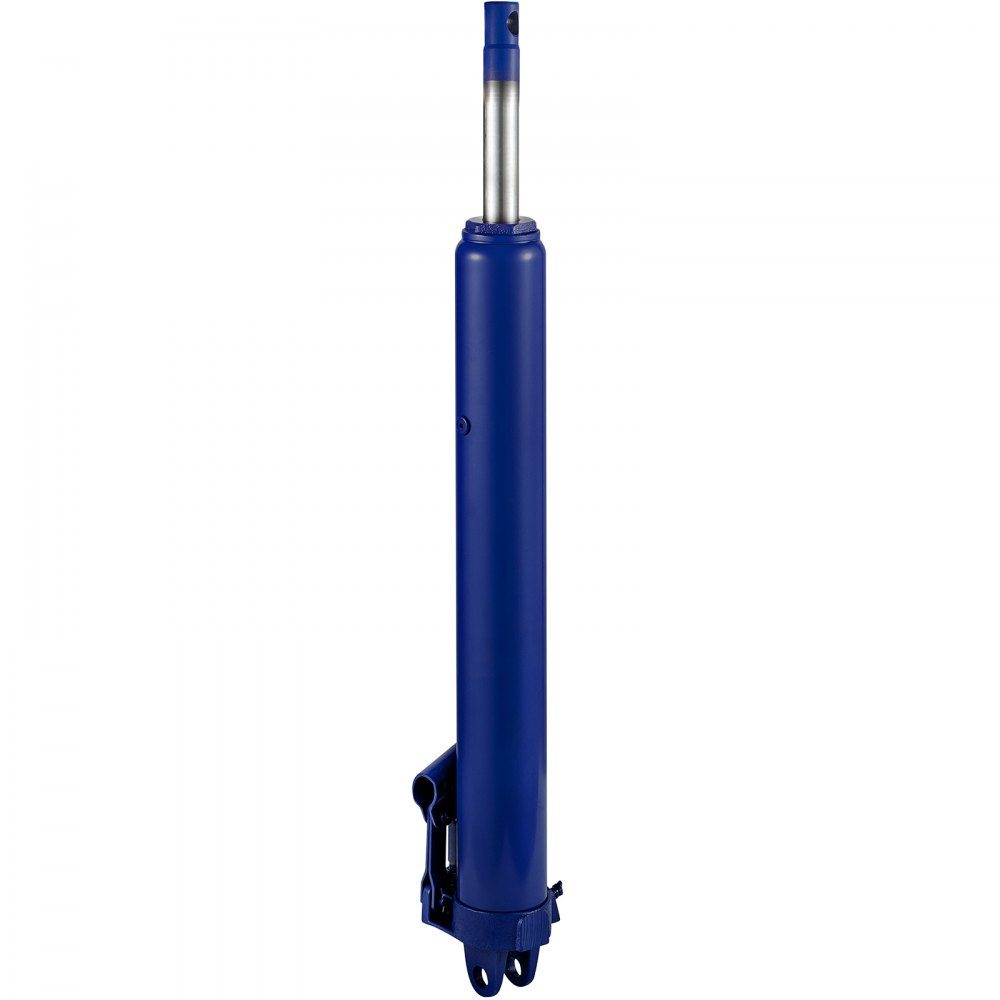 Cric hydraulique long 8T avec pompe à piston unique et base à chape, cric à plate-forme élévatrice manuelle avec poignée pour grues d'atelier, palans à moteur, bleu