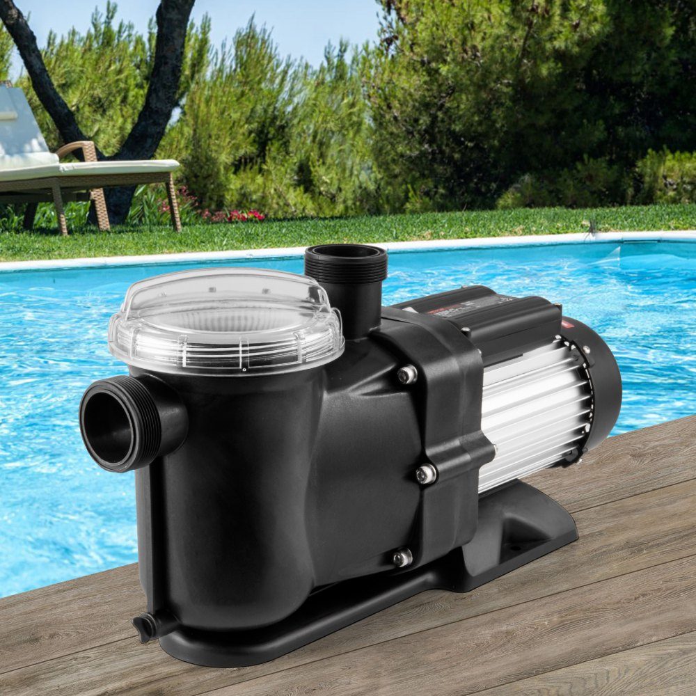 Swimming Pool Pump 1.5HP 100GPM Max Flow Single Speed ​​Pool Pump 220V 2850RPM 50ft Maximum Head Filter Pump with Filter Basket for Above Ground Pools Hot Tubs Spas