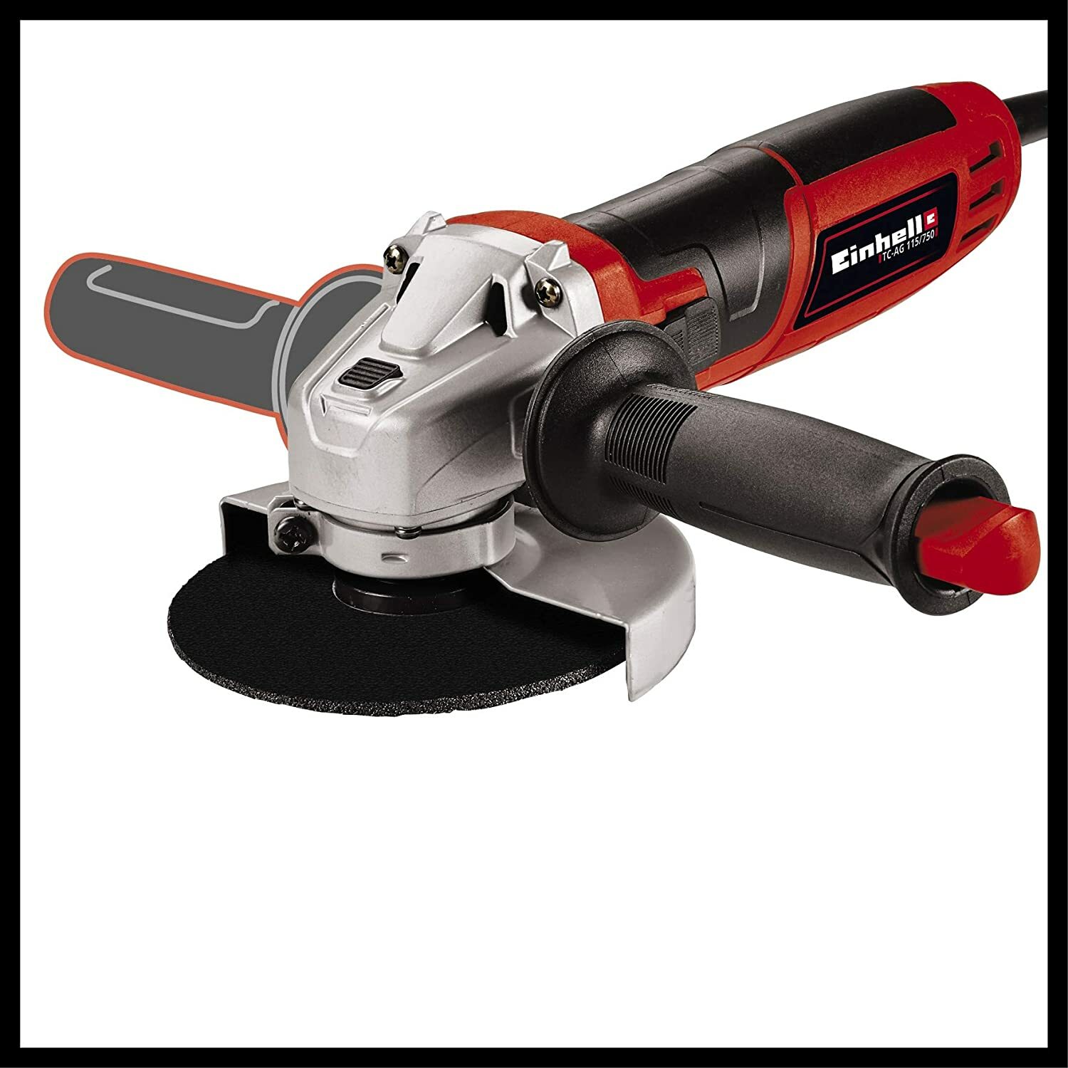 Einhell angle grinder TC-AG 115/750 (750 W, disc protection, metal gear head, restart protection, additional handle can be mounted in 2 positions, cutting discs Ø 115 mm, delivery without cutting disc) Einhell angle grinder TC-AG 115/750 (750 W, disc protection, metal gear head, restart protection, additional handle can be mounted in 2 positions, cutting discs Ø 115 mm, delivery without cutting disc)