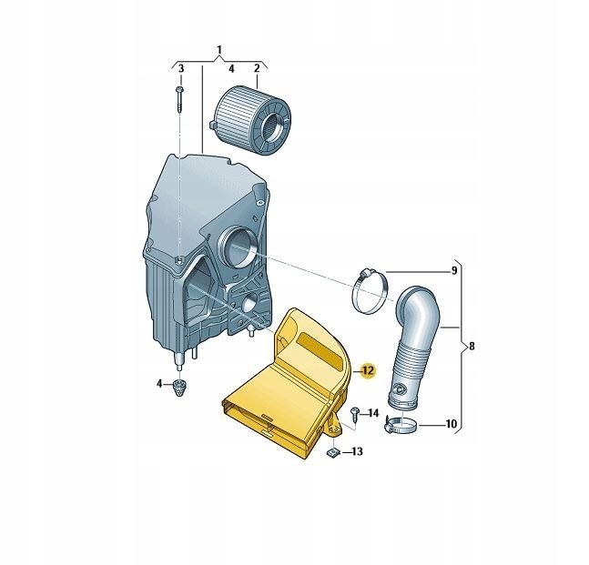 Luftkanal LUFTFILTER ANSAUG AUDI Q5 80A129618B