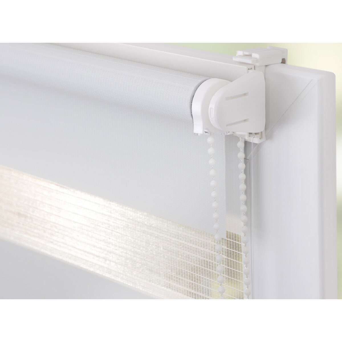 Duo-Rollo Klemmfix, ohne Bohren, gespannt, blickdicht, ab 45 x 150 cm