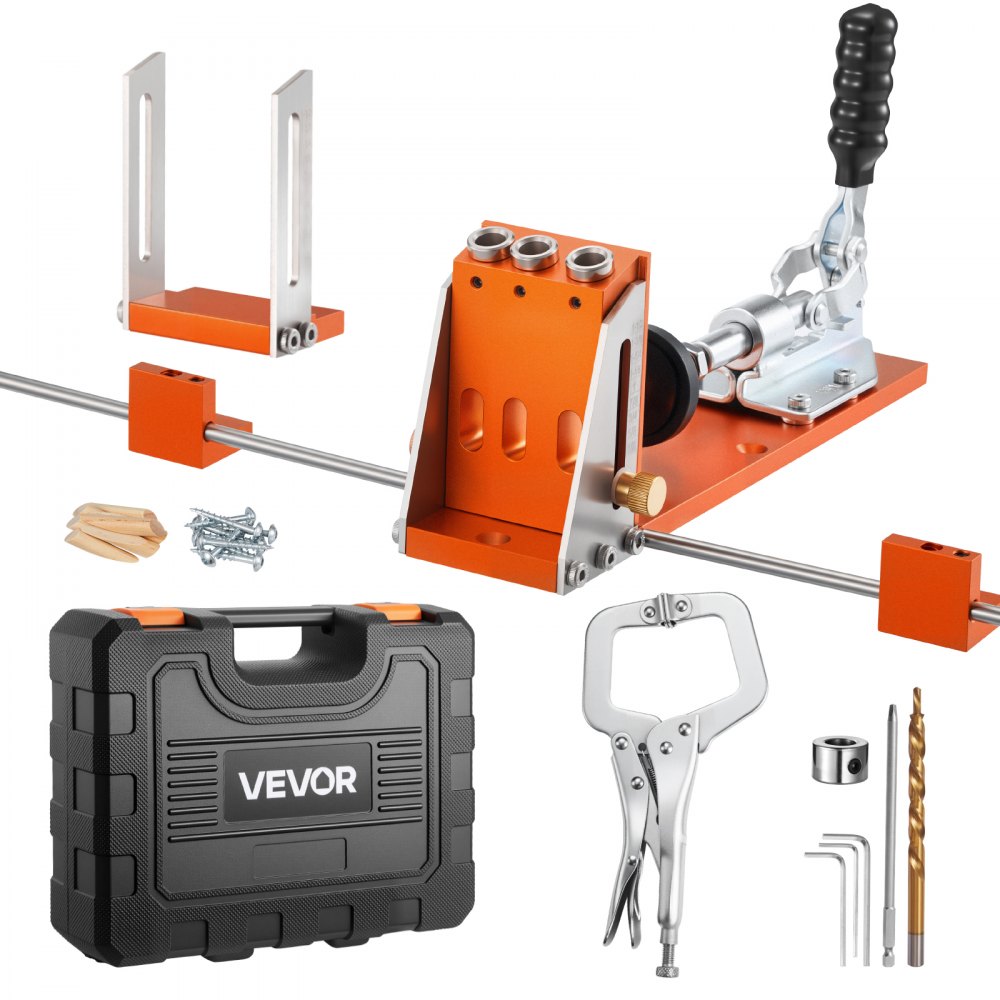 Pocket Hole Jig Kit Pocket Hole Jig Kit 12.7-38.1mm Jig Pocket Hole System with Tool Case C Clamp Step Drill Hex Wrench Drill Stop Ring Square Drive Bit Pocket Hole Jig Kit Pocket Hole Jig Kit 12.7-38.1mm Jig Pocket Hole System with Tool Case C Clamp Step Drill Hex Wrench Drill Stop Ring Square Drive Bit