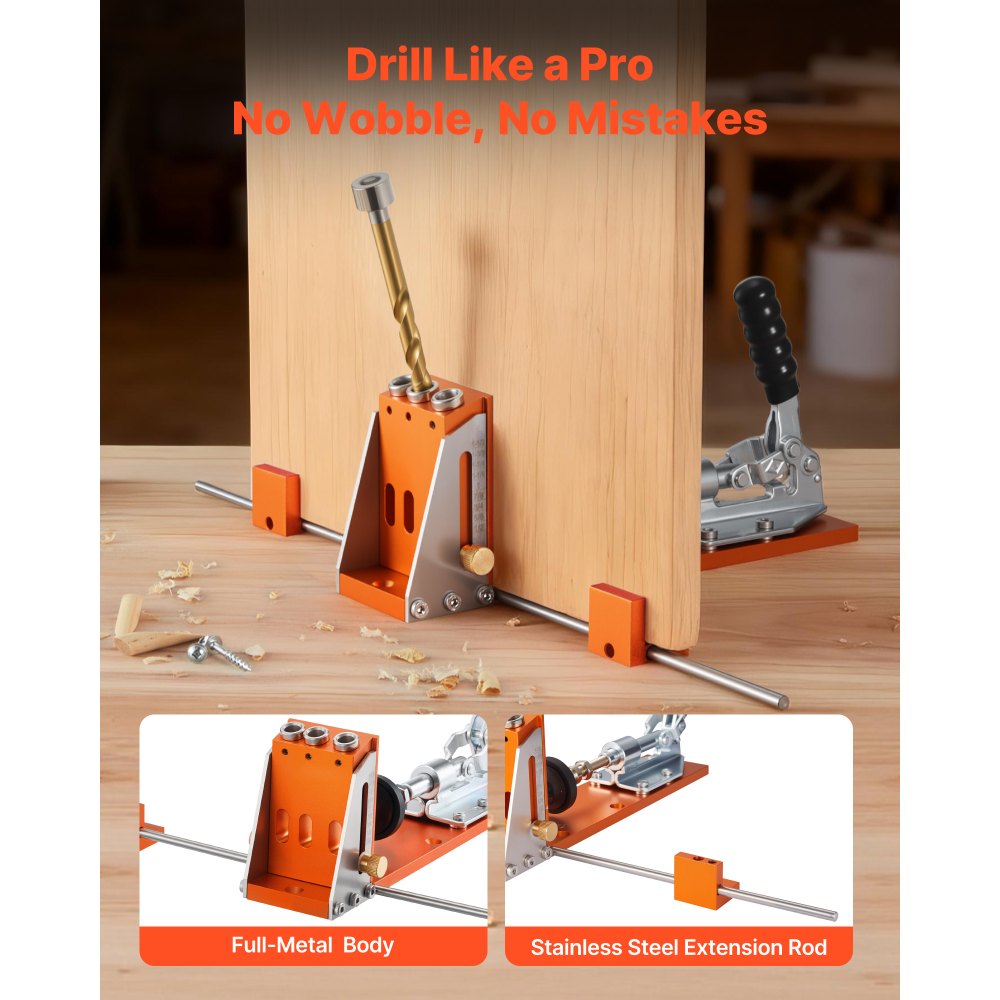 Pocket Hole Jig Kit Pocket Hole Jig Kit 12.7-38.1mm Jig Pocket Hole System with Tool Case C Clamp Step Drill Hex Wrench Drill Stop Ring Square Drive Bit Pocket Hole Jig Kit Pocket Hole Jig Kit 12.7-38.1mm Jig Pocket Hole System with Tool Case C Clamp Step Drill Hex Wrench Drill Stop Ring Square Drive Bit