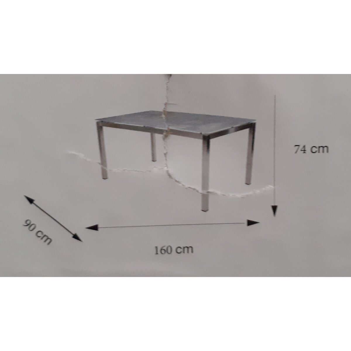 Greemotion table Sydney, silver/grey