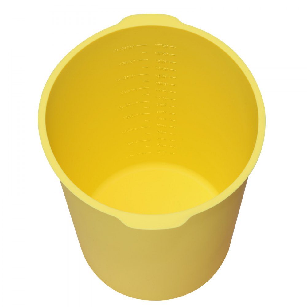 Emmervoering 6L Siliconen betonmenger Emmervoering Herbruikbaar voor het mengen van dunne mortel, verf, beton en epoxyhars Emmervoering Voedselkwaliteit 2-pack Blauw Geel