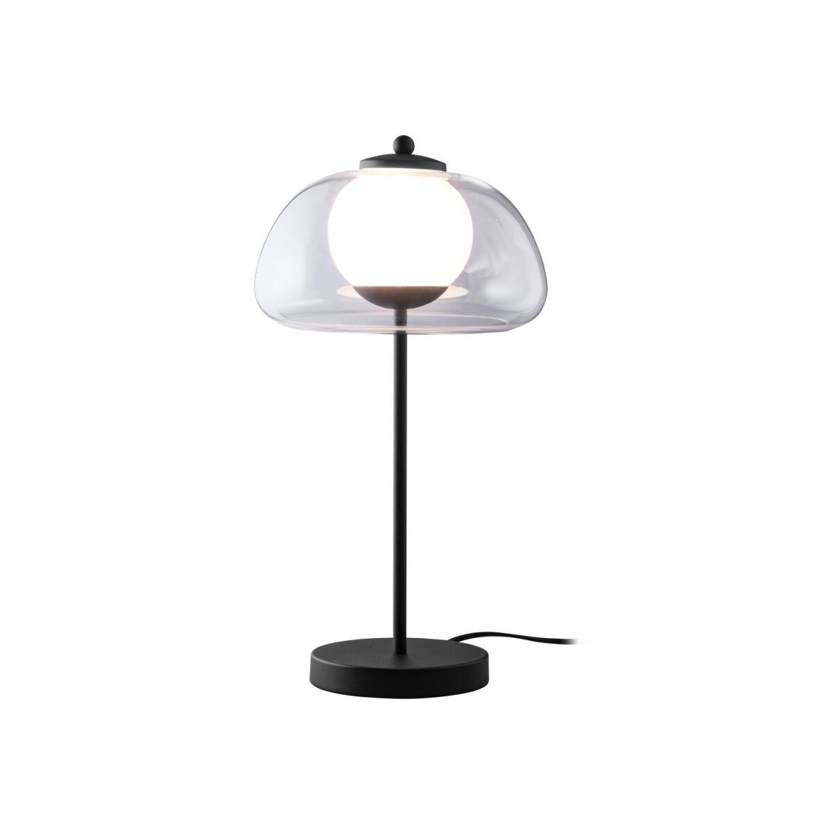 LIVARNO home LED table lamp, lampshade made of high-quality glass