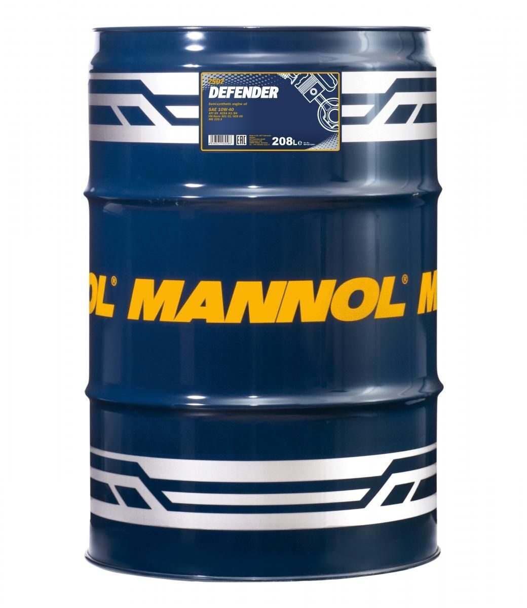 Olievat 208l Mannol 7507 Defender 10W-40 VW501.01/505.00 MB229.1