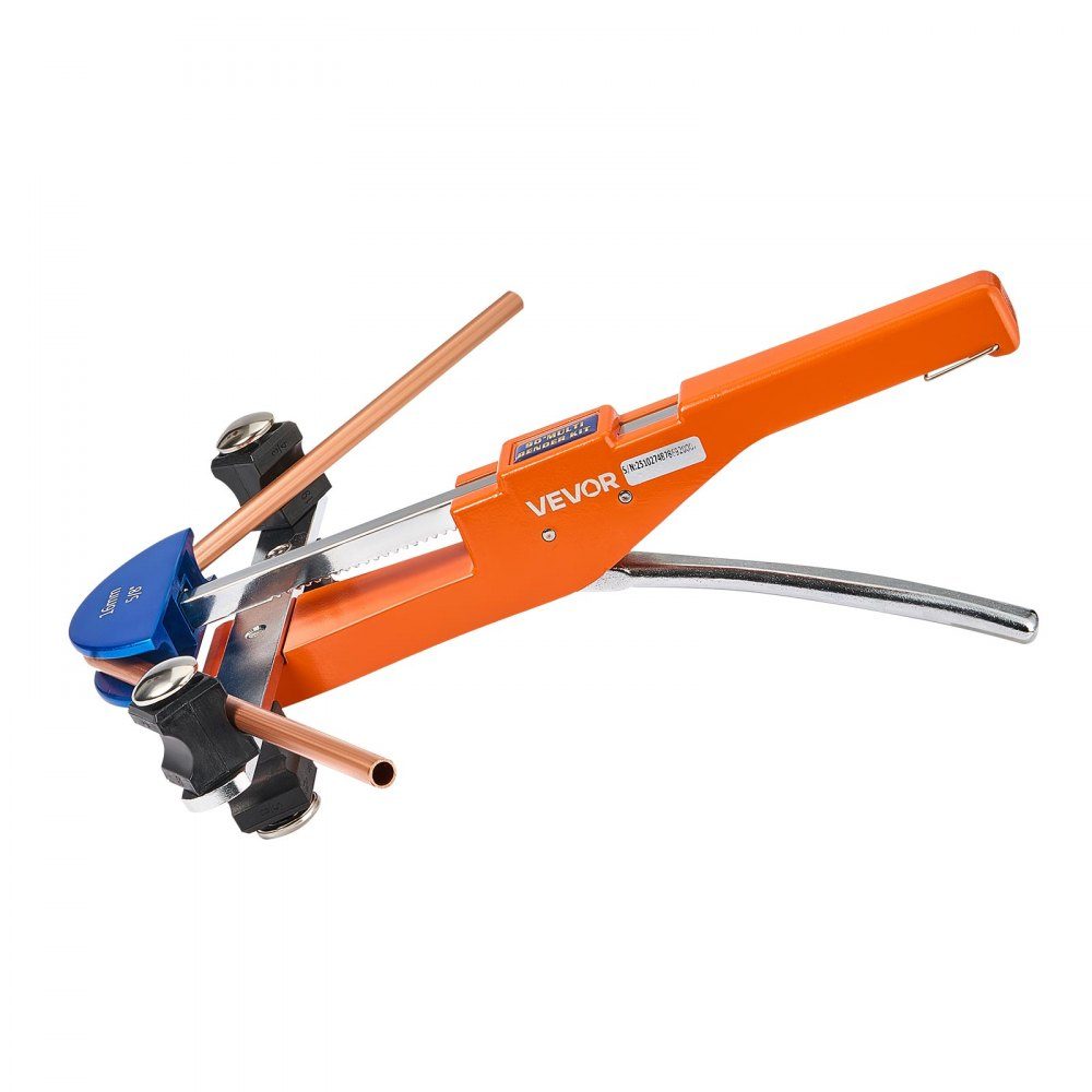 Cintreuse de tuyaux, cintreuse de tuyaux de 6 à 22 mm jusqu'à 90 °, machine à cintrer vers l'avant avec mâchoires en alliage d'aluminium de 7 couleurs, outils CVC pour tuyaux en cuivre dans les systèmes CVC, climatisation et Réf. rigération