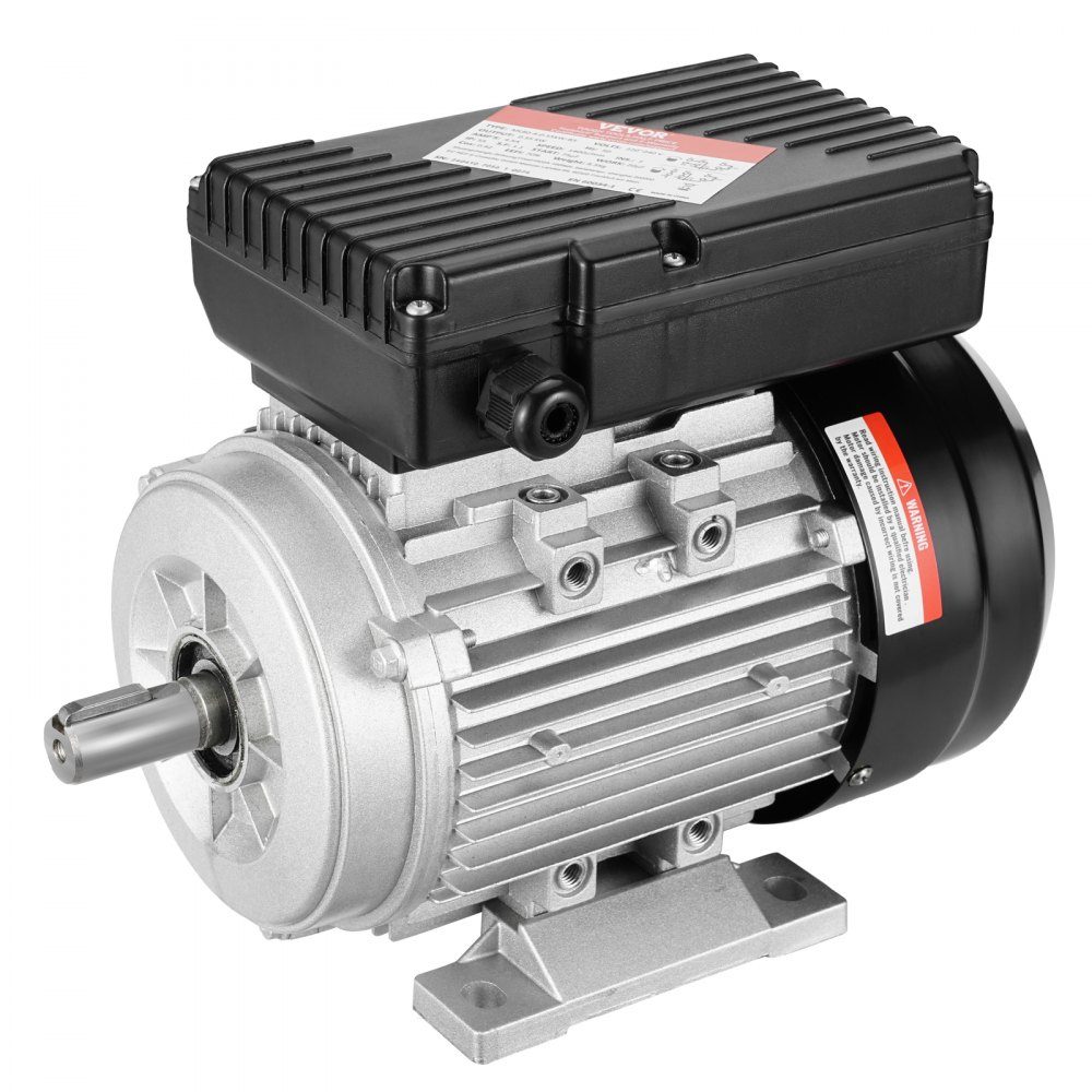 0,55 kW Elektromotor 1400 U/min AC 220–240 V 4,5 A 80 B3 Rahmen Luftkompressormotor einphasig 19 mm Keilwelle Rechts-/Linksdrehung für landwirtschaftliche Maschinen und allgemeine Geräte