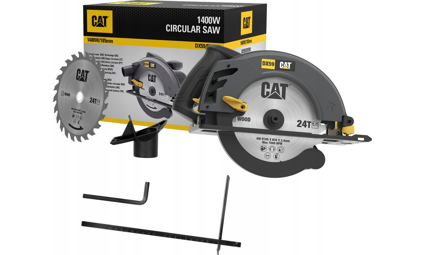 Scie circulaire manuelle CAT DX59 1400W 185mm 1400W Scie circulaire manuelle CAT DX59 1400W 185mm 1400W