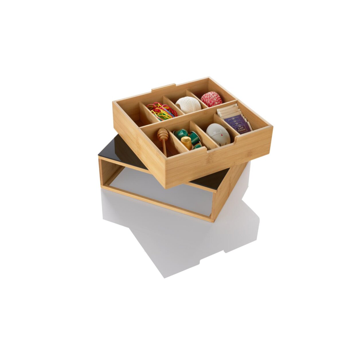 LIVARNO home drawer box, 8 compartments, with pull-out stop LIVARNO home drawer box, 8 compartments, with pull-out stop