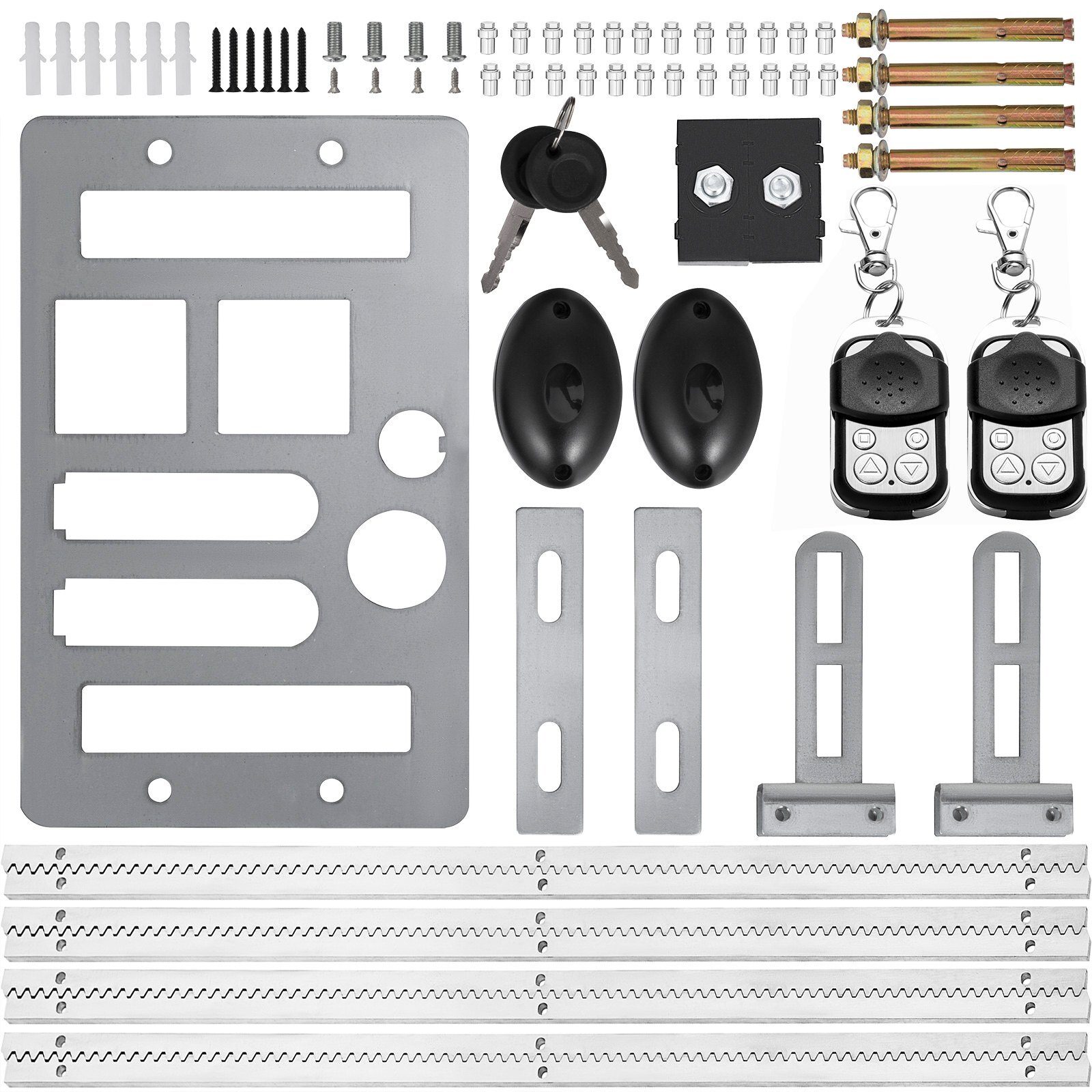 Gate drive sliding gate 600 kg set 12 m electric sliding gate drive 13 m/min with 2 remote controls 280 W quiet gate drives