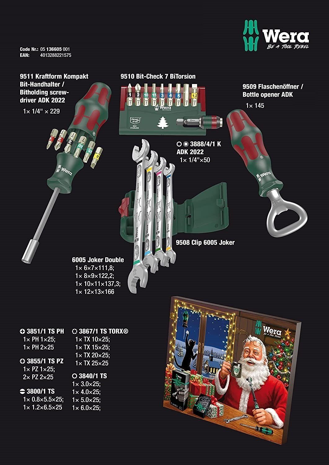 #BESTDEAL# Wera DIY Adventskalender 24 Stück