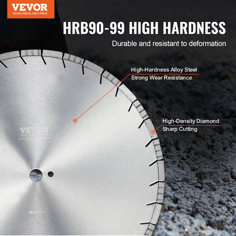 Diamond saw blade concrete saw blade 50 cm for wet or dry work, 12 mm diamond segment saw blade with oblique teeth, center hole diameter 25.4 mm, for concrete, cement boards, tiles, bricks Diamond saw blade concrete saw blade 50 cm for wet or dry work, 12 mm diamond segment saw blade with oblique teeth, center hole diameter 25.4 mm, for concrete, cement boards, tiles, bricks