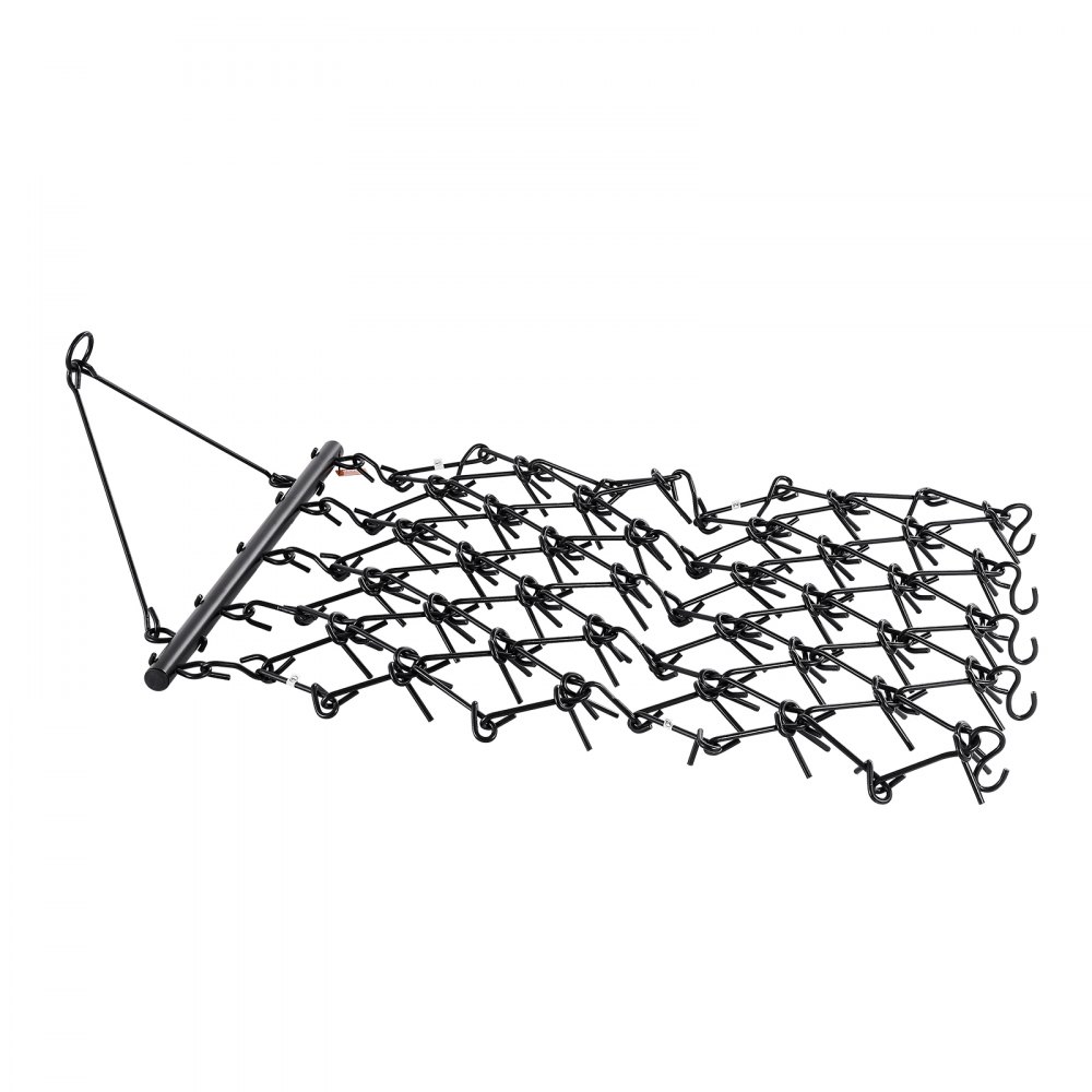 Drag Harrow 2250 x 1140mm Chain Harrow with 69 Sharp Teeth Suitable for ATV and UTV Tractors for Soil Preparation, Seeding, Landscape Smoothing and Gravel Driveway Maintenance Drag Harrow 2250 x 1140mm Chain Harrow with 69 Sharp Teeth Suitable for ATV and UTV Tractors for Soil Preparation, Seeding, Landscape Smoothing and Gravel Driveway Maintenance