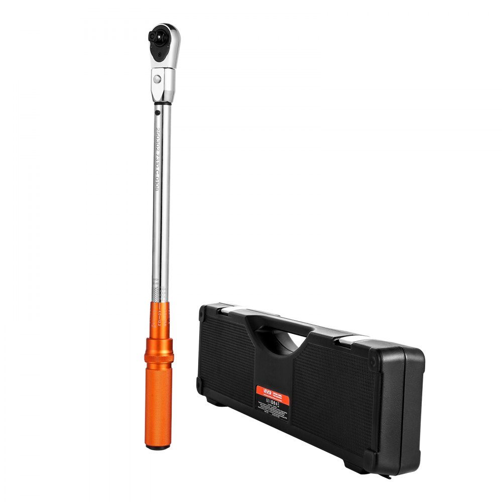 Click Torque Wrench Set (Adjustable) with 1/2" Drive 27.1-216.8N.m, Two Way Torque Wrench Set with Dual Range Scales, 72 Teeth ±3% High Precision for Car Repair
