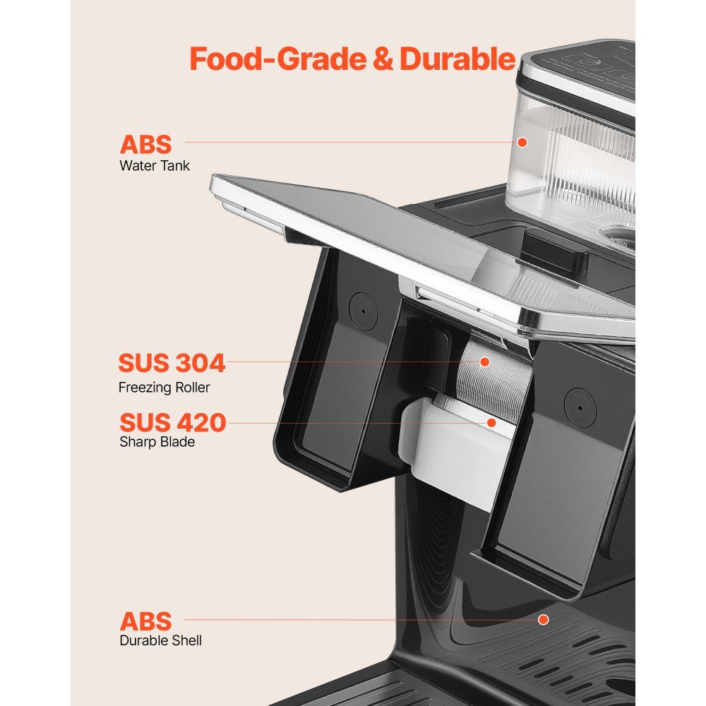 Snowflake Ice Machine, 20kg/day Ice Shaving Machine, Ice Shaver with Stainless Steel Blade, Electric Bingsu Machine with 0.8L Tank, 90 Quick Cooling, for Small Events at Home