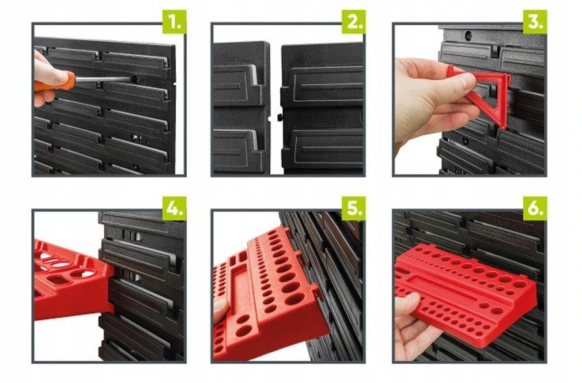 *BESTSELLER* Werkzeugwand 230x78 Satz Werkzeughalter mit Lochwand-Aufbewahrungssystem Werkzeug Lochwand Wandregal Werkstattregal-Set