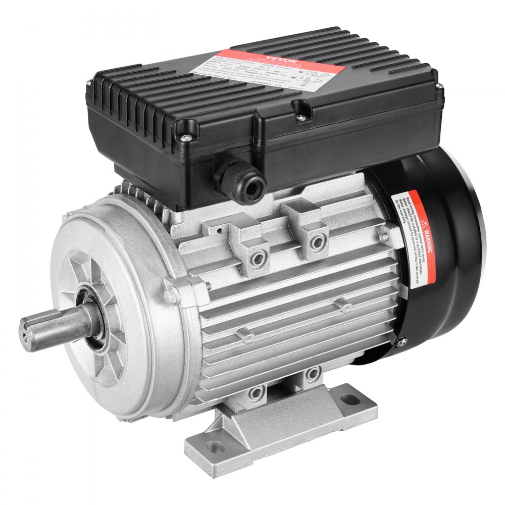 0,75 kW elektromotor 1400 rpm AC 220 ~ 240 V 5,45 A 80 B3 frame luchtcompressormotor eenfasig 19 mm spline-as rechts/links rotatie voor landbouwmachines en algemene uitrusting