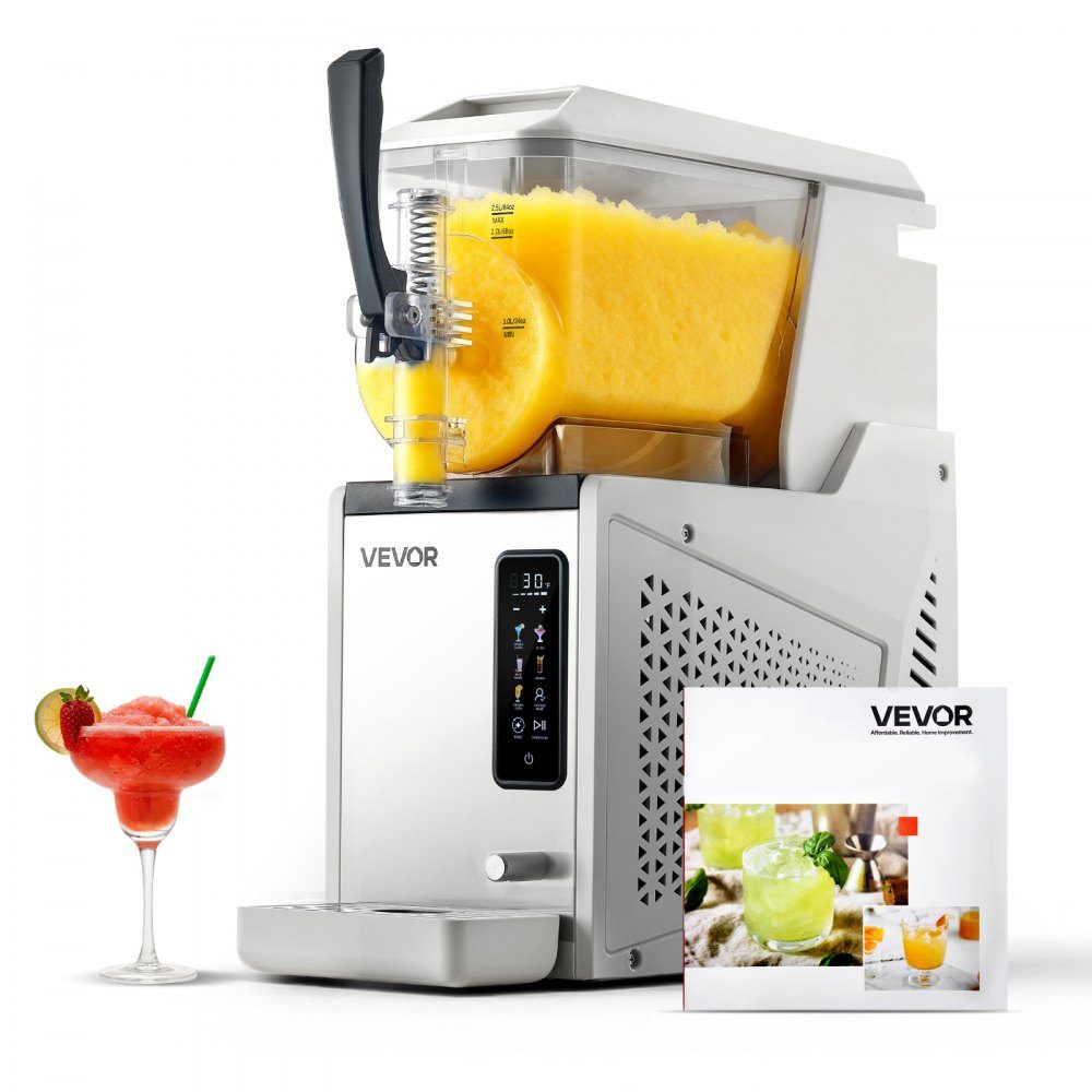 Slush Machine 1 x 3L, Slush Ice Cream Machine 350W (No Ice Required), Electric Margarita Machine with Self-Cleaning Function, Suitable for Frozen Margaritas, Frappes, Milkshakes, Shakes
