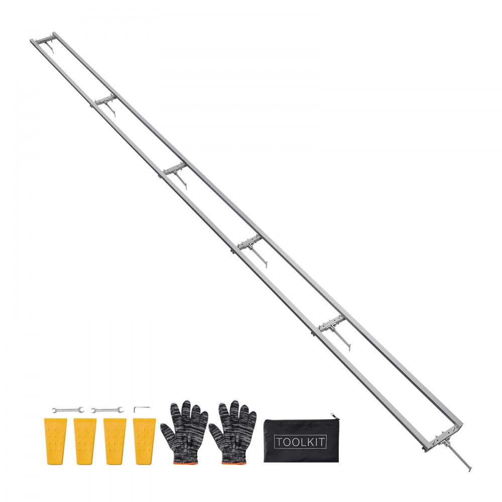 Sawmill Rail Guide System 4.5m 6 Crossbar Chainsaw Milling Kits, Aluminum Saw Milling Rail System for Chainsaw, 4 Wedges Rail Milling Guide Kit for Construction Workers & Woodworkers Sawmill Rail Guide System 4.5m 6 Crossbar Chainsaw Milling Kits, Aluminum Saw Milling Rail System for Chainsaw, 4 Wedges Rail Milling Guide Kit for Construction Workers & Woodworkers