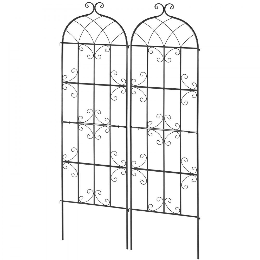 Trellis for Climbing Plants, 51x180 cm, Trellis, Set of 2, Rustproof Metal Trellis for Garden Flowers, Trellis for Roses, Cucumber Support, Decorative Clematis Trellis for Courtyards and Lawns
