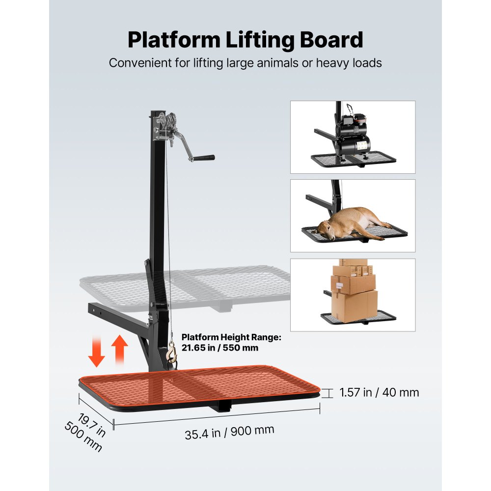 Game Hoist, Hirschhebebühne mit Anhängerkupplung und Hebesystemplattform, 136 kg Tragfähigkeit, Game Hoist-Windenhebebühne mit 2-Zoll-Empfänger, 360-Grad-Schwenkwelle und faltbar, 1440 x 900 x 1310 mm Game Hoist, Hirschhebebühne mit Anhängerkupplung und Hebesystemplattform, 136 kg Tragfähigkeit, Game Hoist-Windenhebebühne mit 2-Zoll-Empfänger, 360-Grad-Schwenkwelle und faltbar, 1440 x 900 x 1310 mm