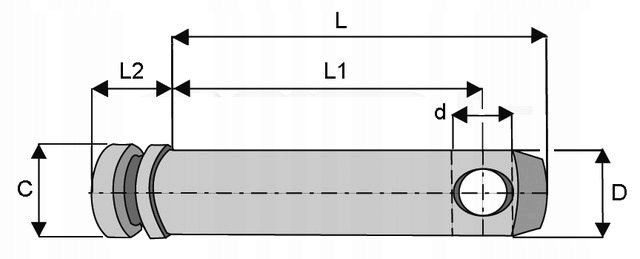 Boulon de marche d'embrayage, goupille de connexion 25x154mm TLP25136