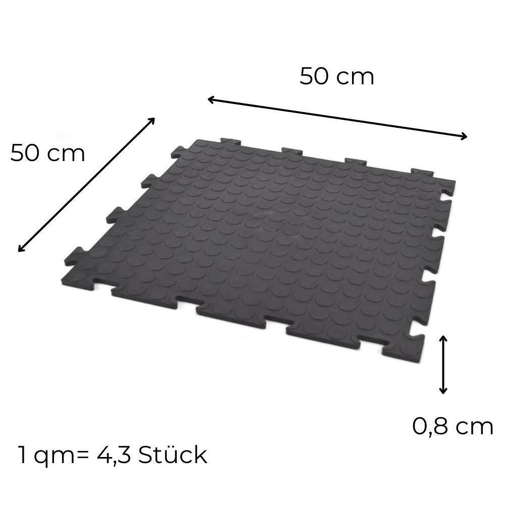 10x PVC Boden Klick Fliesen Plattensystem Garage Werkstatt Camping Kunststoff