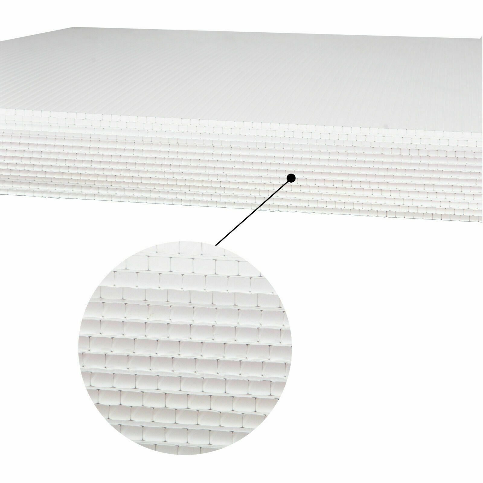 14x Polycarbonat Dachplatten Doppelstegplatten Hohlkammerplatten Gewächshausplatten 4mm