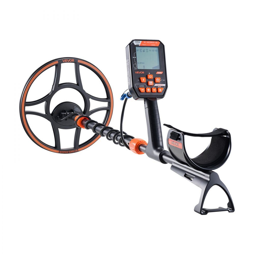 Adult Metal Detector 304.8mm Professional Metal Detector with 7 Modes IP68 Waterproof High Precision Gold Detector with Display Wireless Headphones Adjustable Length for Gold Hunting