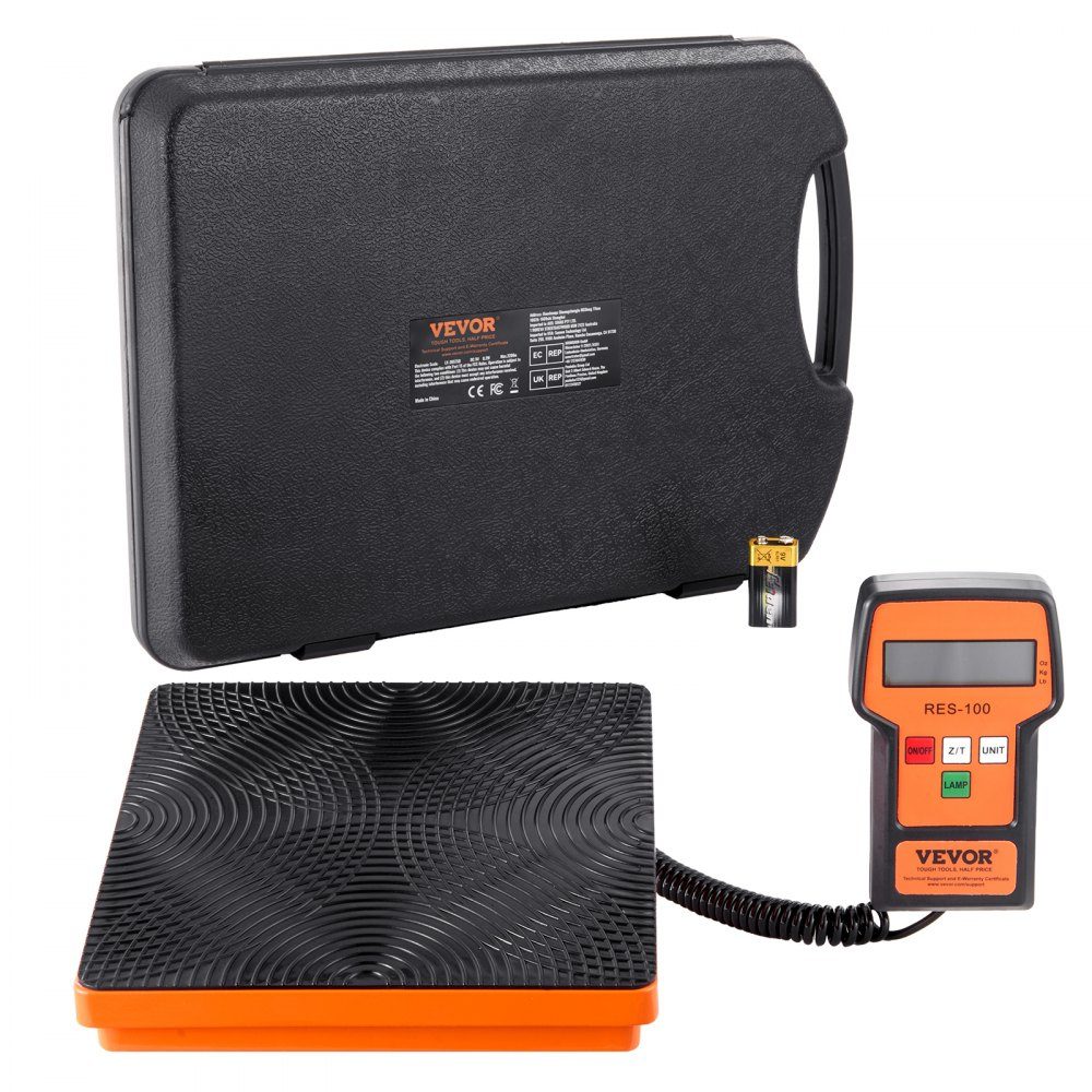 Refrigerant Scale 100kg Load Recovery Freon Scale with Wired Remote Control 5g High Precision Electronic Digital Recovery Weight Scale with Case and Dry Battery