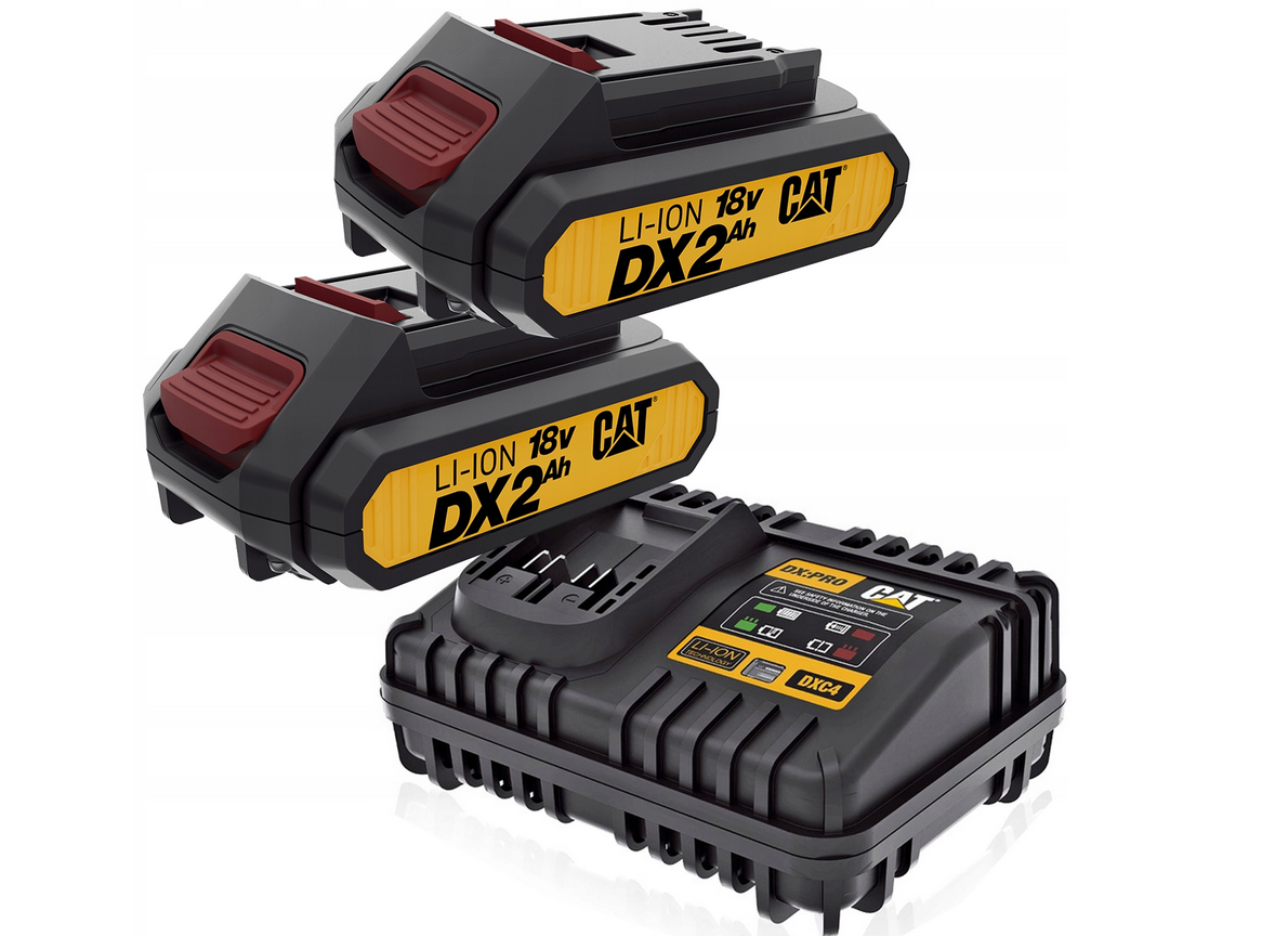 2x batterie CAT DXB2 18V 2.0Ah + chargeur DXC4 2x batterie CAT DXB2 18V 2.0Ah + chargeur DXC4