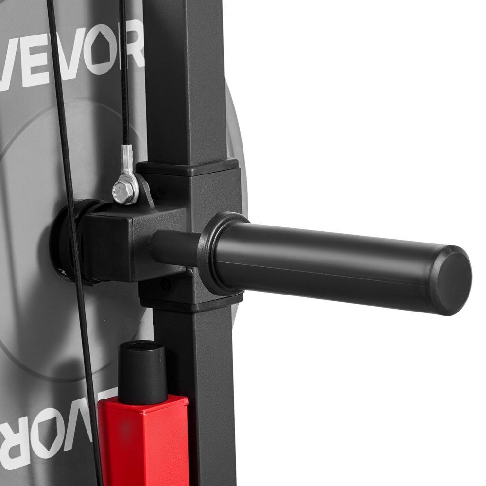 Lat pull-down station, 3-in-1 lat pull-down tower, multi-gym with lat pull-down bar & cable pull, can hold up to 181 kg, strength training for back, arms, shoulders, stomach, lat pull-down machine for the fitness center at home, black
