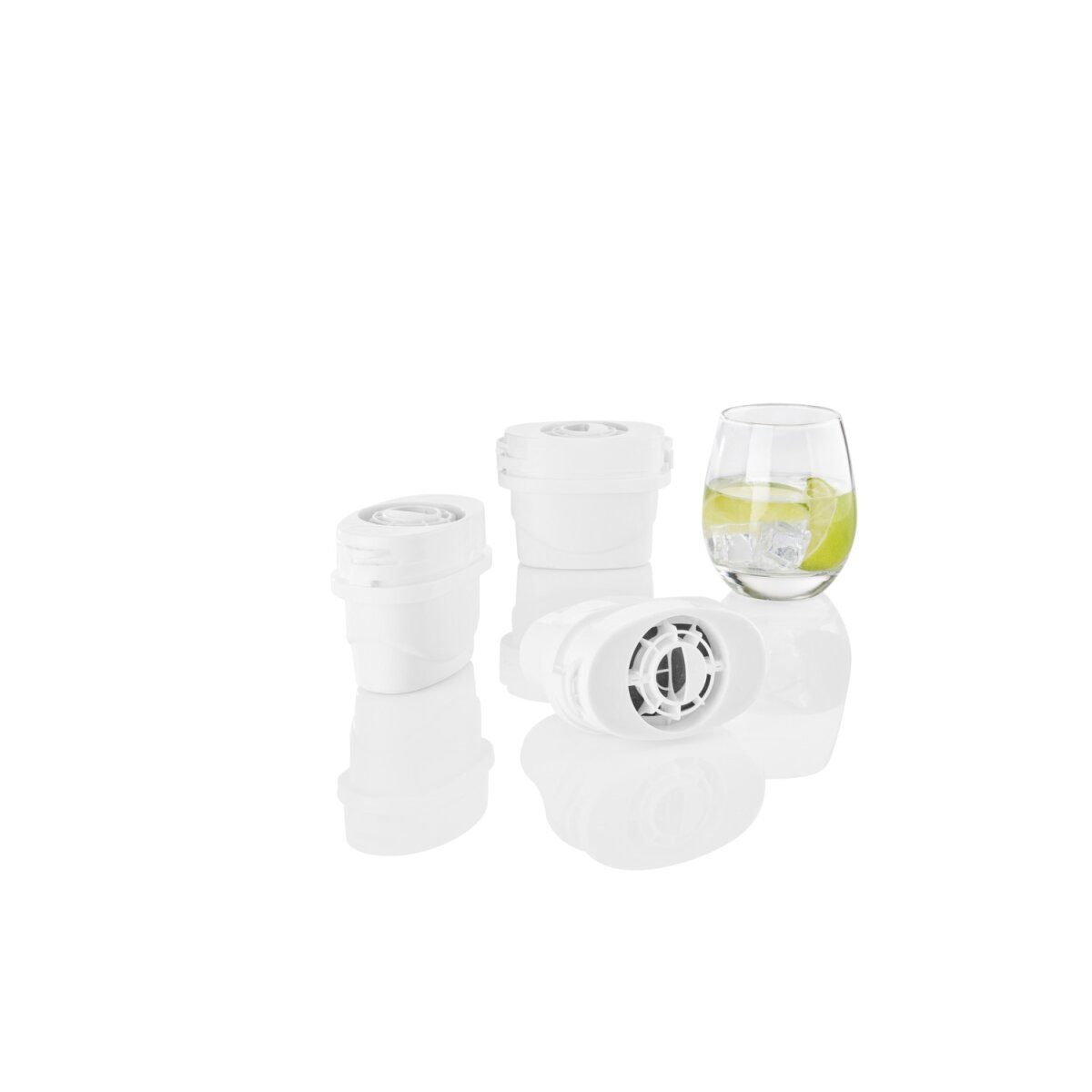 LIVARNO HOME Wasserfilter-Kartuschen, 3 Stück inkl. Adapter für Brita-Wasserkaraffen