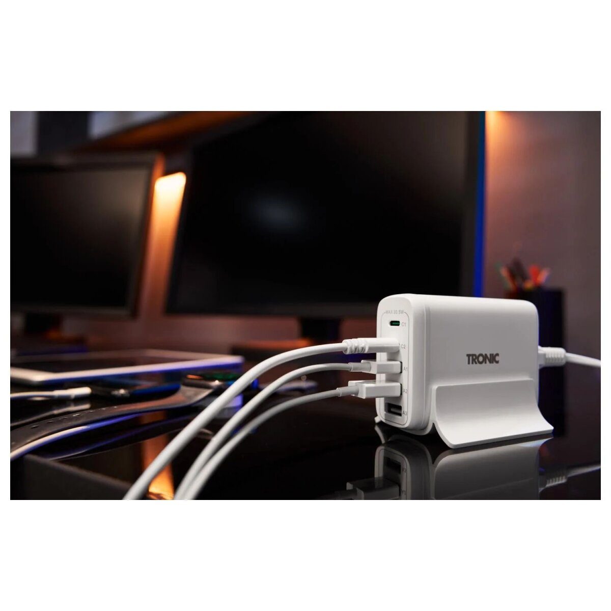 TRONIC® USB charging station »TUCSAC A1« (white)